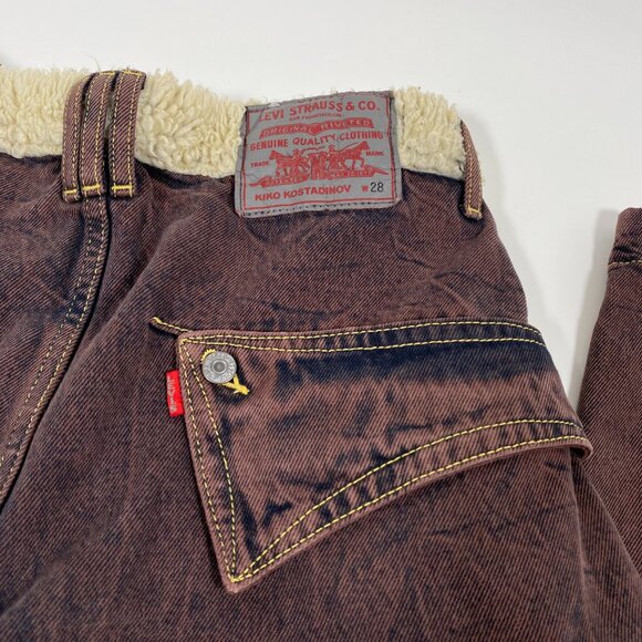 LEVI'S x KIKO KOSTADINOV Brown 'Paneled' Jeans - Picture 7 of 10